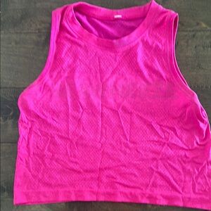 Lululemon Pink Seawheeze Crop Tank Top